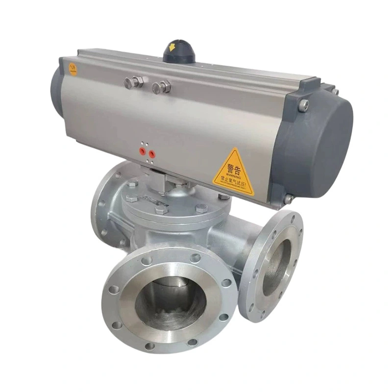 Sanitary Pneumatic 3-Way Diverter Valve Untuk Serbuk